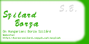 szilard borza business card