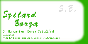 szilard borza business card